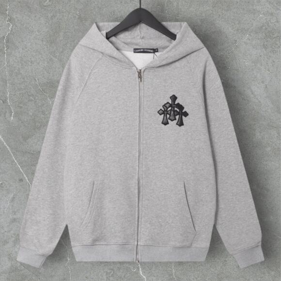 Gray Classic Men's Chrome Hearts Hoodie